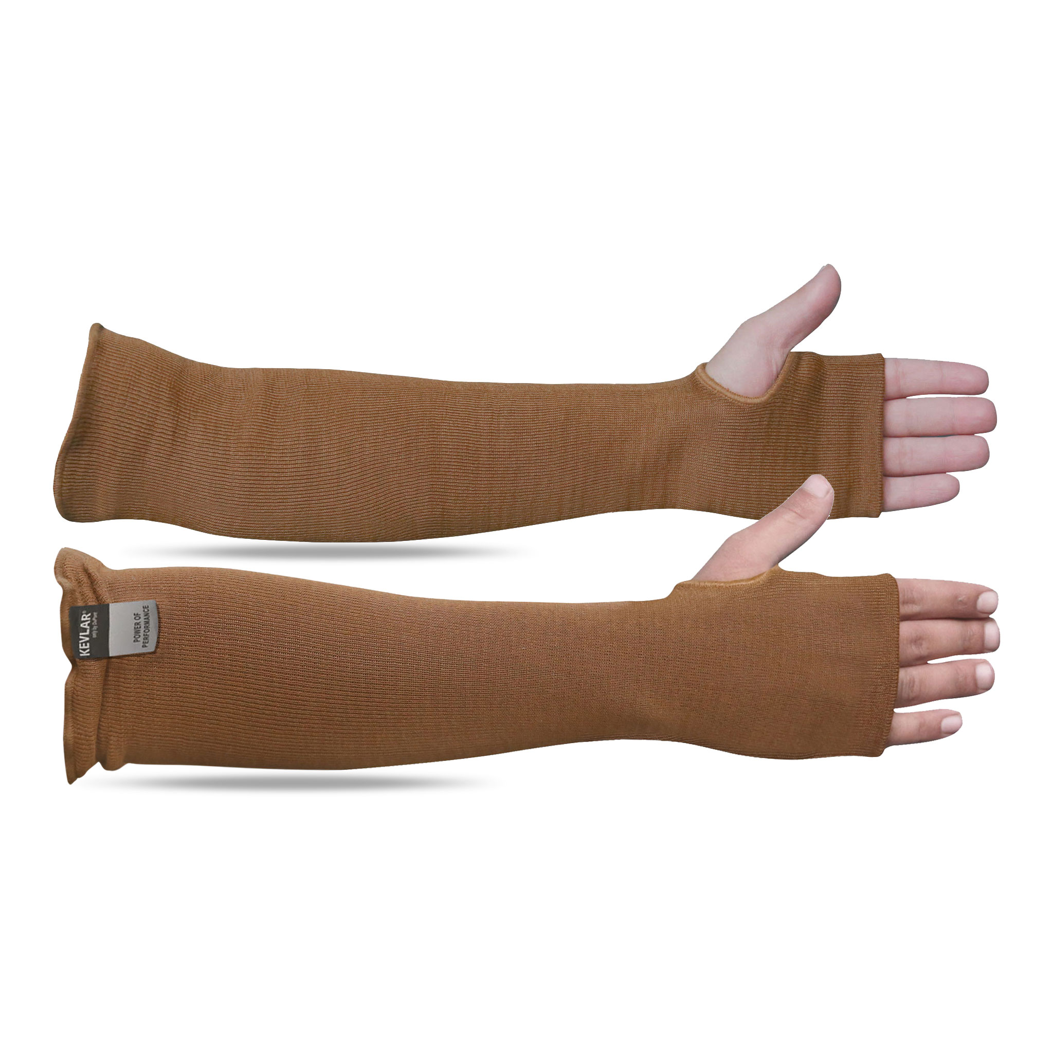 Cut/Scratch Resistant Kevlar Arm Sleeves With Thumb Hole